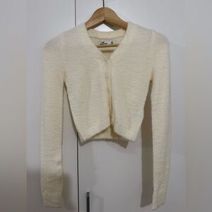 Hollister Fuzzy Cropped Cardigan